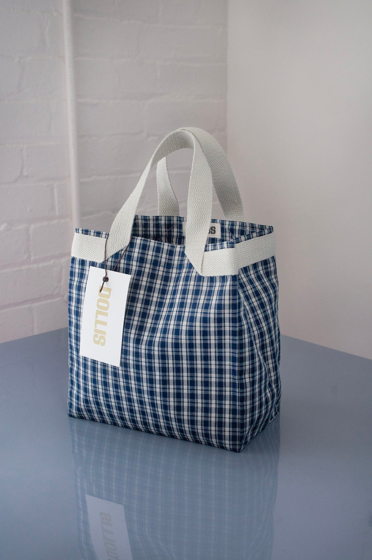Mini Tote - Blue Check