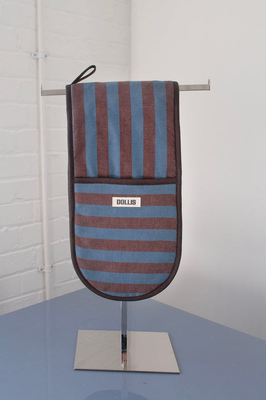 Blue Stripe Oven Gloves