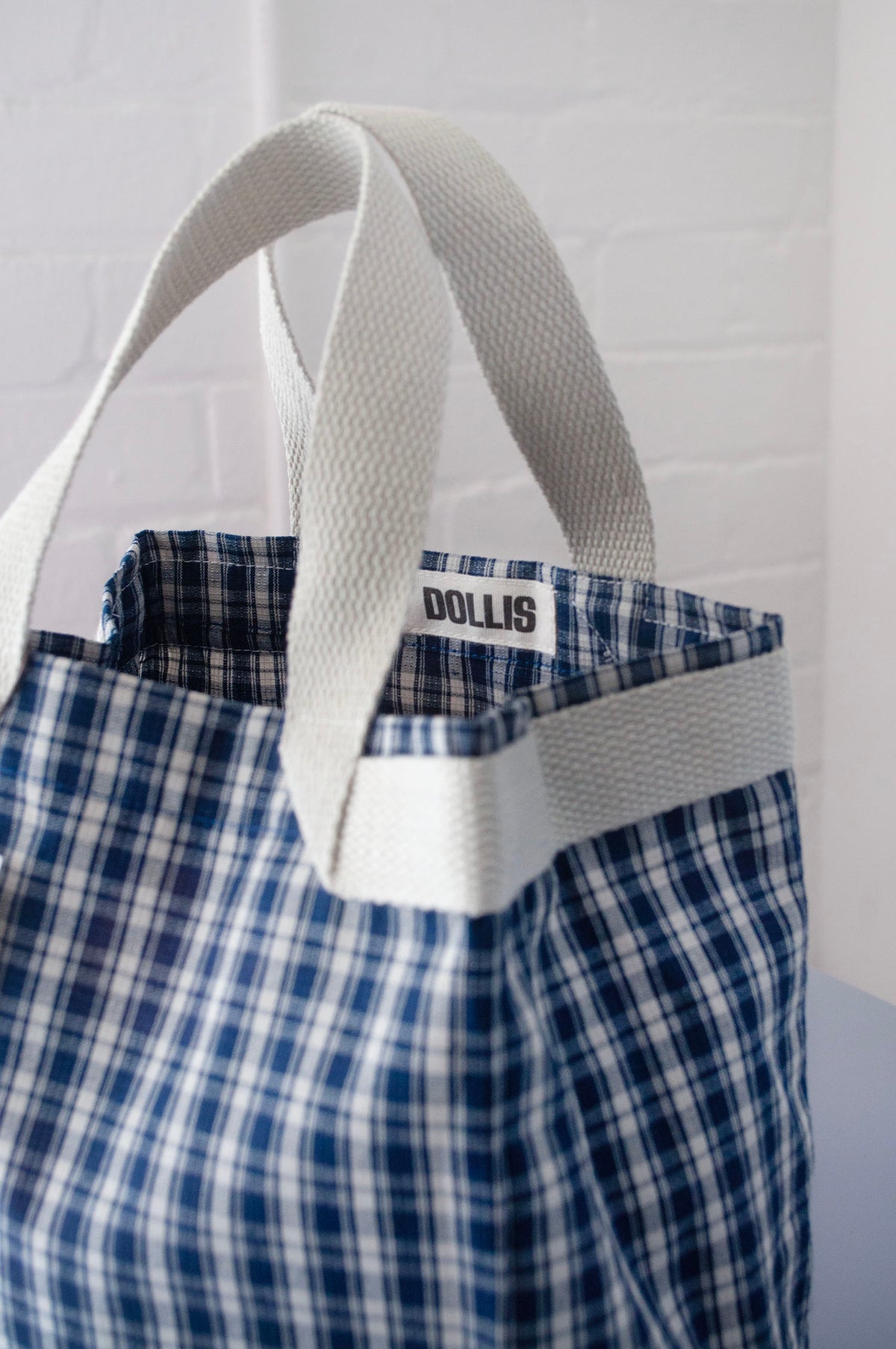 Mini Tote - Blue Check