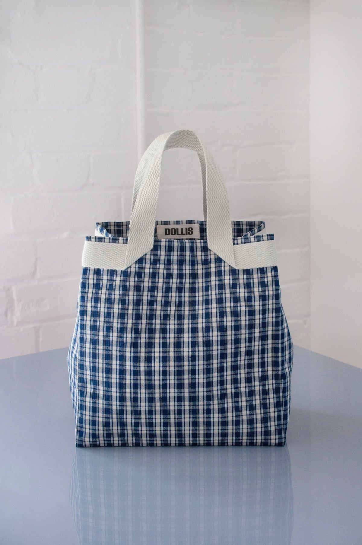 Mini Tote - Blue Check