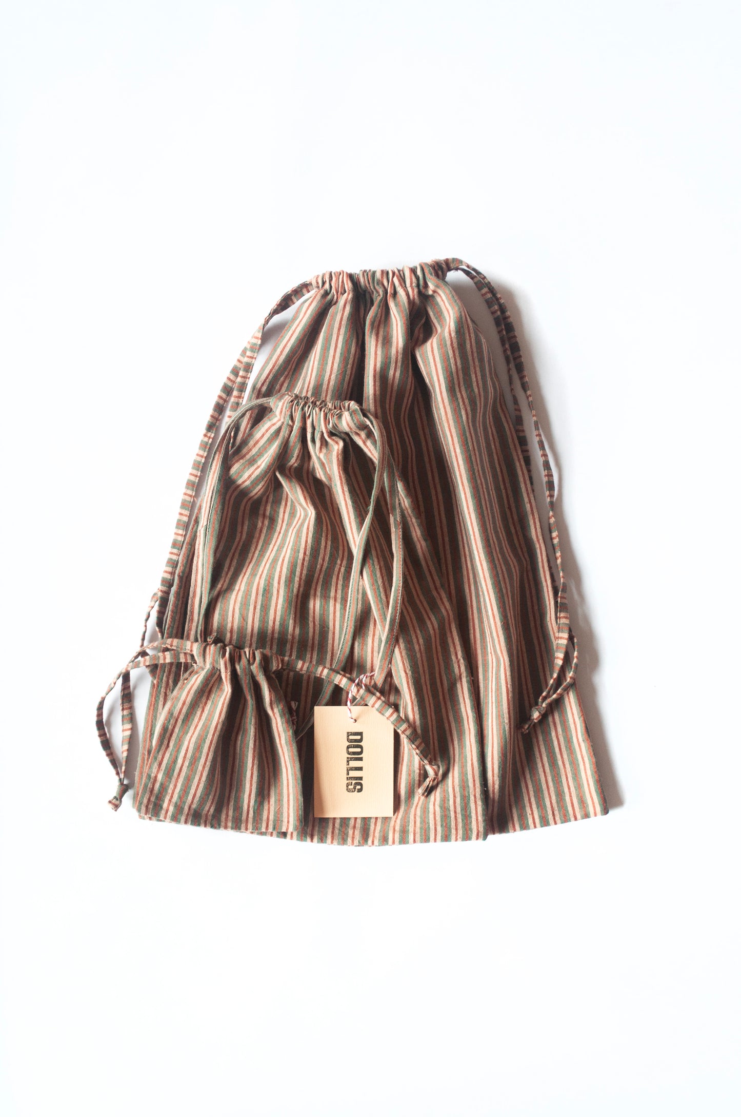 Stripe Drawstring Bag